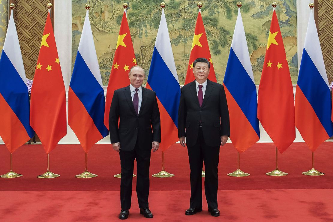 Russian President Vladimir Putin and Chinese leader Xi Jinping met in Beijing on February 4, weeks before Russia's invasion of Ukraine. 