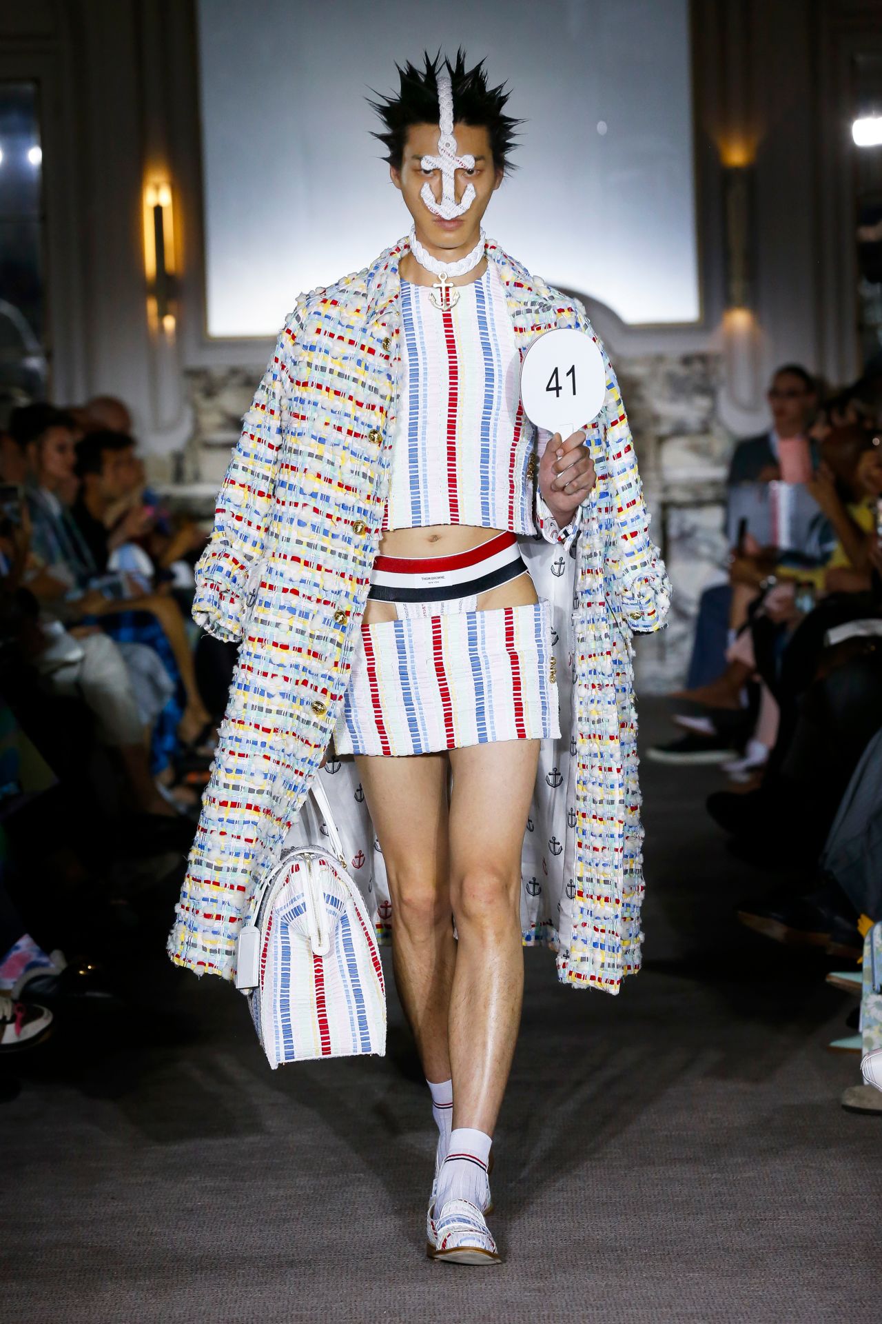 At Thom Browne, peak-a-boo G-strings were switched out for exposed jock straps.