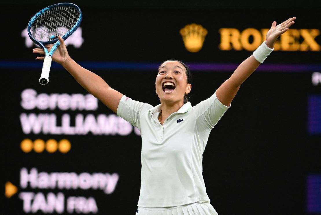 Tan deployed a variety of shots in her three-set victory against Serena Williams. 