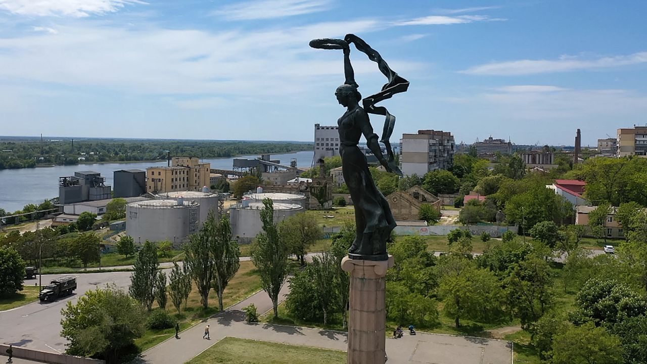 The city of Kherson, photographed on May 20, 2022.
