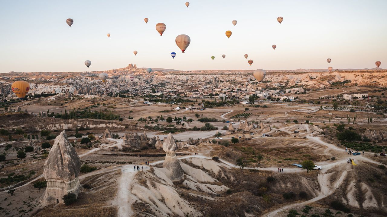 Turcich took countless images, including this photograph of Cappadocia, Turkey, to document his journey.