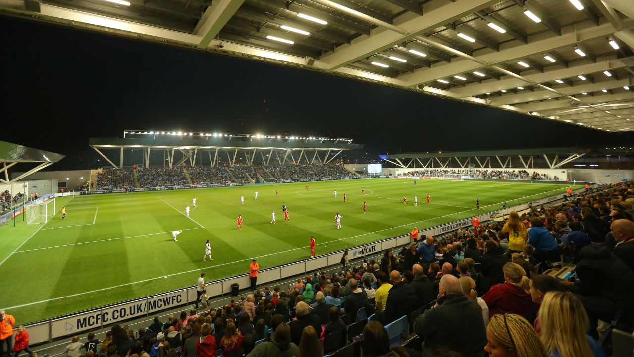 England playing against China during a friendly match at the Manchester City Academy Stadium on April 9, 2015.