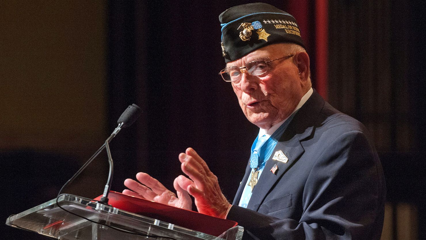 World War II US Marine Corps veteran Hershel "Woody" Williams, pictured in 2019.