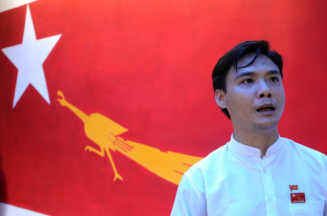 The then-National League for Democracy (NLD) candidate  Zeyar Thaw in Yangon on April 7, 2012.