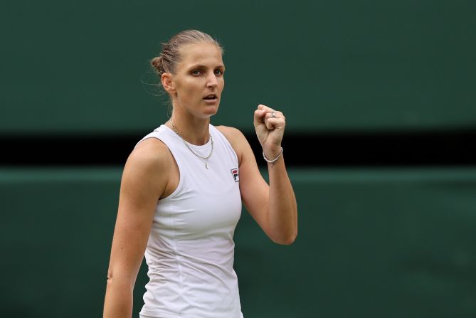 <strong>6: Karolina Pliskova -- </strong>The 30-year-old came within a whisker last year, falling to Australian <a href="index.php?page=&url=https%3A%2F%2Fcnn.com%2F2021%2F07%2F10%2Ftennis%2Fashleigh-barty-karolina-pliskova-wimbledon-final-spt-intl%2Findex.html" target="_blank">Ashleigh Barty in the final</a>. Barty is now <a href="index.php?page=&url=https%3A%2F%2Fcnn.com%2F2022%2F03%2F22%2Fsport%2Fashleigh-barty-tennis-retirement-intl-hnk%2Findex.html" target="_blank">retired</a>, but Pliskova was absent in Melbourne and fell<strong> </strong>in the second round in Paris. <br /><br /><em>Best finish: Runner up, 2021</em><br />