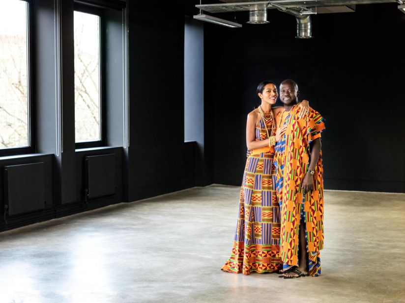 These pieces were designed by Kofi Ansah for the 2014 wedding of renowned architect David Adjaye and Ashley Shaw-Scott Adjaye.
