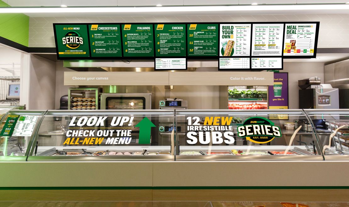 Subway's new menu is now available. 