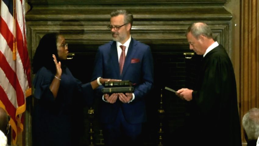 ketanji brown jackson swearing in brightened