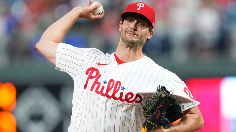 PHILADELPHIA, PA - JUNE 29: Mark Appel #22 of the Philadelphia Phillies throws a pitch in the top of the ninth inning against the Atlanta Braves at Citizens Bank Park on June 29, 2022 in Philadelphia, Pennsylvania. The Braves defeated the Phillies 4-1. (Photo by Mitchell Leff/Getty Images)