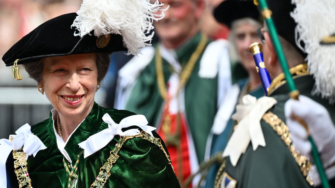 Princess Anne attended the Thistle Service at St. Giles' Cathedral on Thursday. Like the Order of the Garter in England, which we mentioned a couple weeks back, the ceremony recognizes men and women who have contributed to national life and installs them as one of 16 knights. The Order of the Thistle is Scotland's greatest order of chivalry and second only in precedence in England to the Order of the Garter.