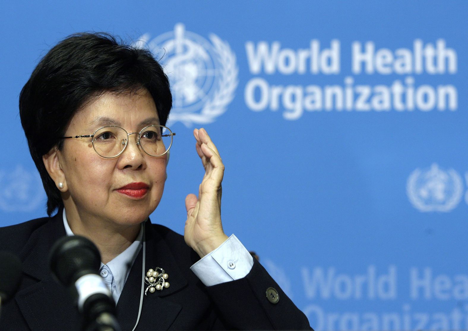 Margaret Chan, the newly-elected director-general of the World Health Organization, answers questions during a news conference at the WHO headquarters in Geneva, Switzerland, in 2006. Chan made history as the first Chinese head of a United Nations organization.