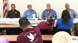 Angel Garza speaks during a Uvalde city council meeting on June 30. 