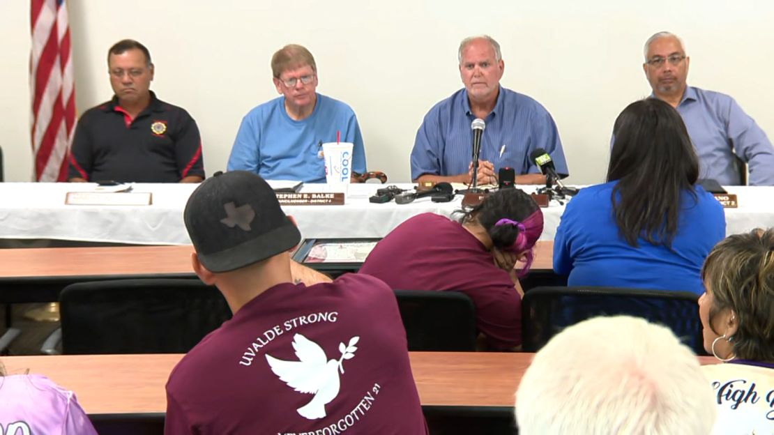 Angel Garza speaks before members of the Uvalde City Council.