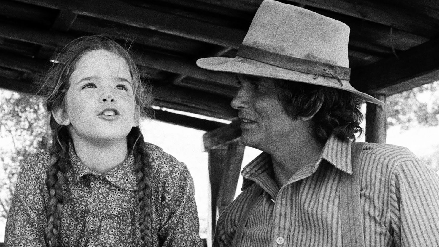 LITTLE HOUSE ON THE PRAIRIE -- Season 1 -- Pictured: (l-r) Melissa Gilbert as Laura Ingalls Wilder, Michael Landon as Charles Philip Ingalls  (Photo by NBCU Photo Bank/NBCUniversal via Getty Images via Getty Images)