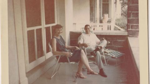 George and Marjorie Funderburg relax on their porch in an undated photo. Their daughter, Lise, went on to write a landmark book about biracial Americans.