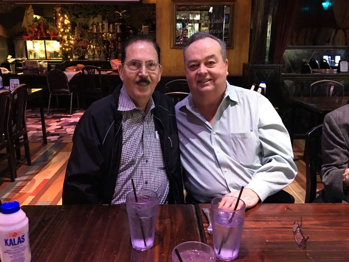 Lowell Worthington, left, and his husband Ken Sims on January 1, 2017.