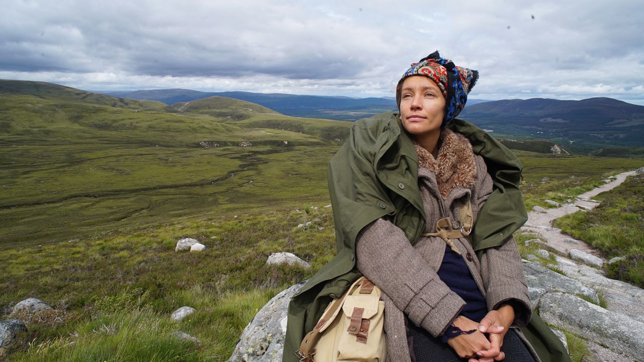 <strong>Elise Wortley:</strong> In her spare time, this Londoner follows in the footsteps of historical female adventurers, often wearing the same outfits they donned on their treks. Here, she's pictured at Cairngorms National Park in Scotland. 