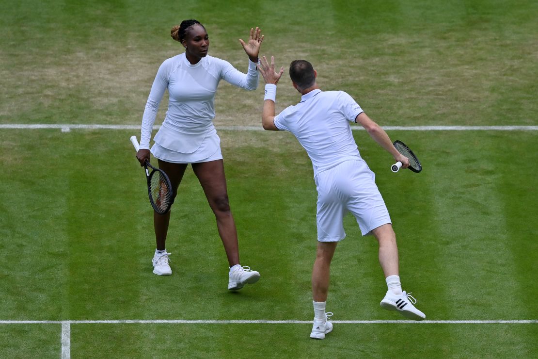 The pair proved popular with the Wimbledon crowd. 