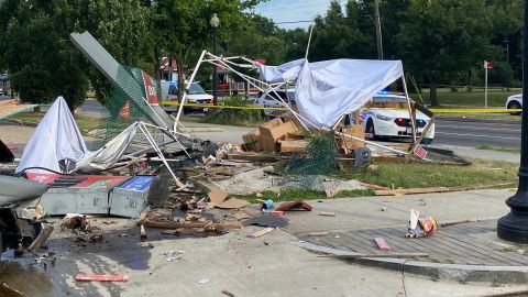 Two people are dead after a vehicle crashed into a fireworks stand in Washington, DC, according to the Metropolitan Police Department.