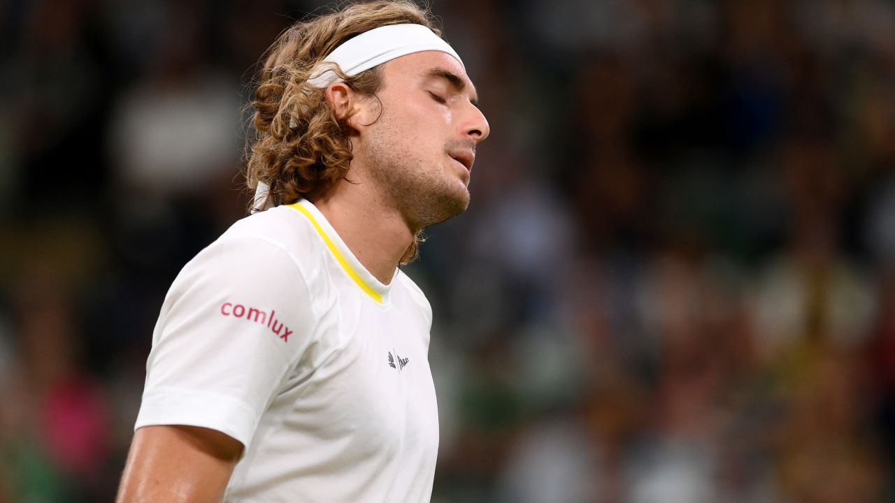 Stefanos Tsitsipas was frustrated after his loss to Nick Kyrgios. 