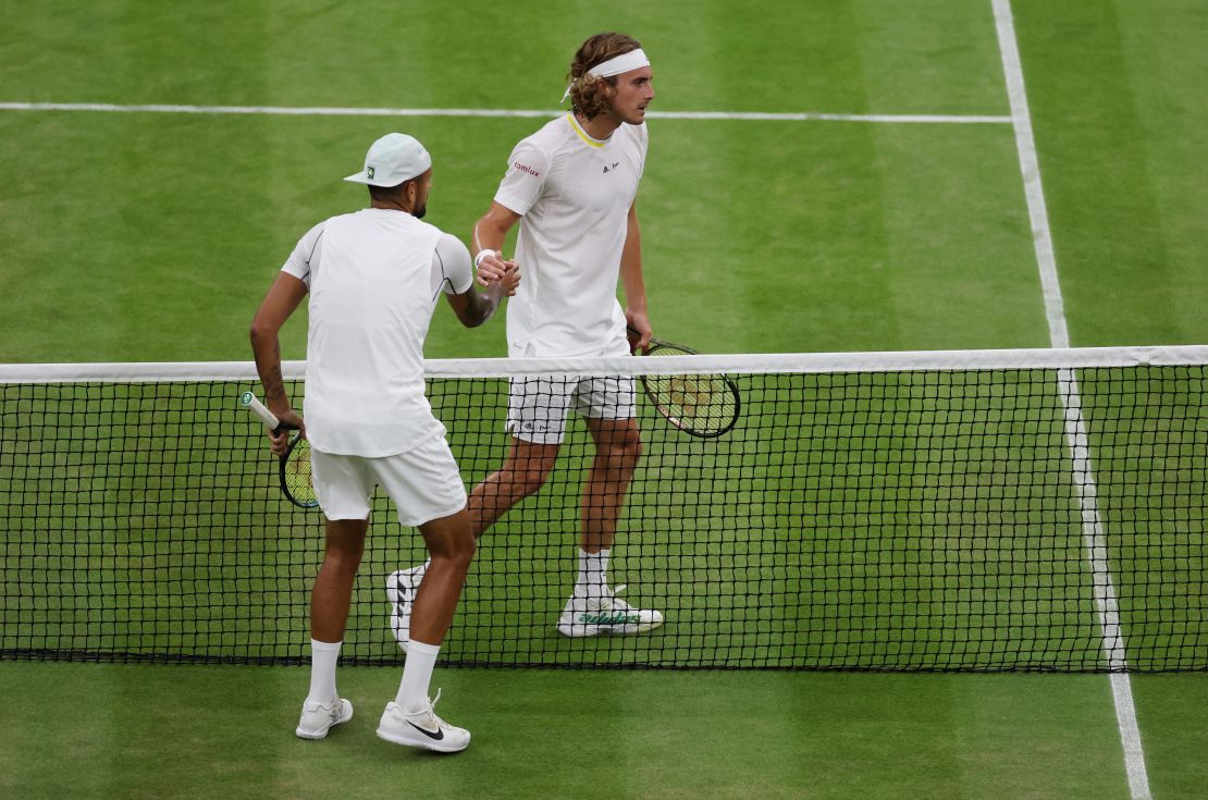The match ended in a cagey handshake between the two. 