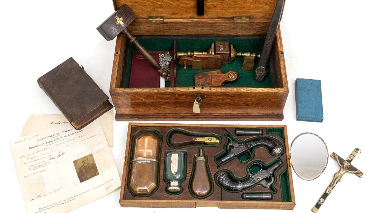 This 19th century vampire-slaying kit was owned by Lord William Malcolm Hailey.
