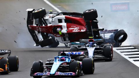 Carlos Sainz takes first F1 win at British Grand Prix after Zhou Guanyu survives dramatic crash