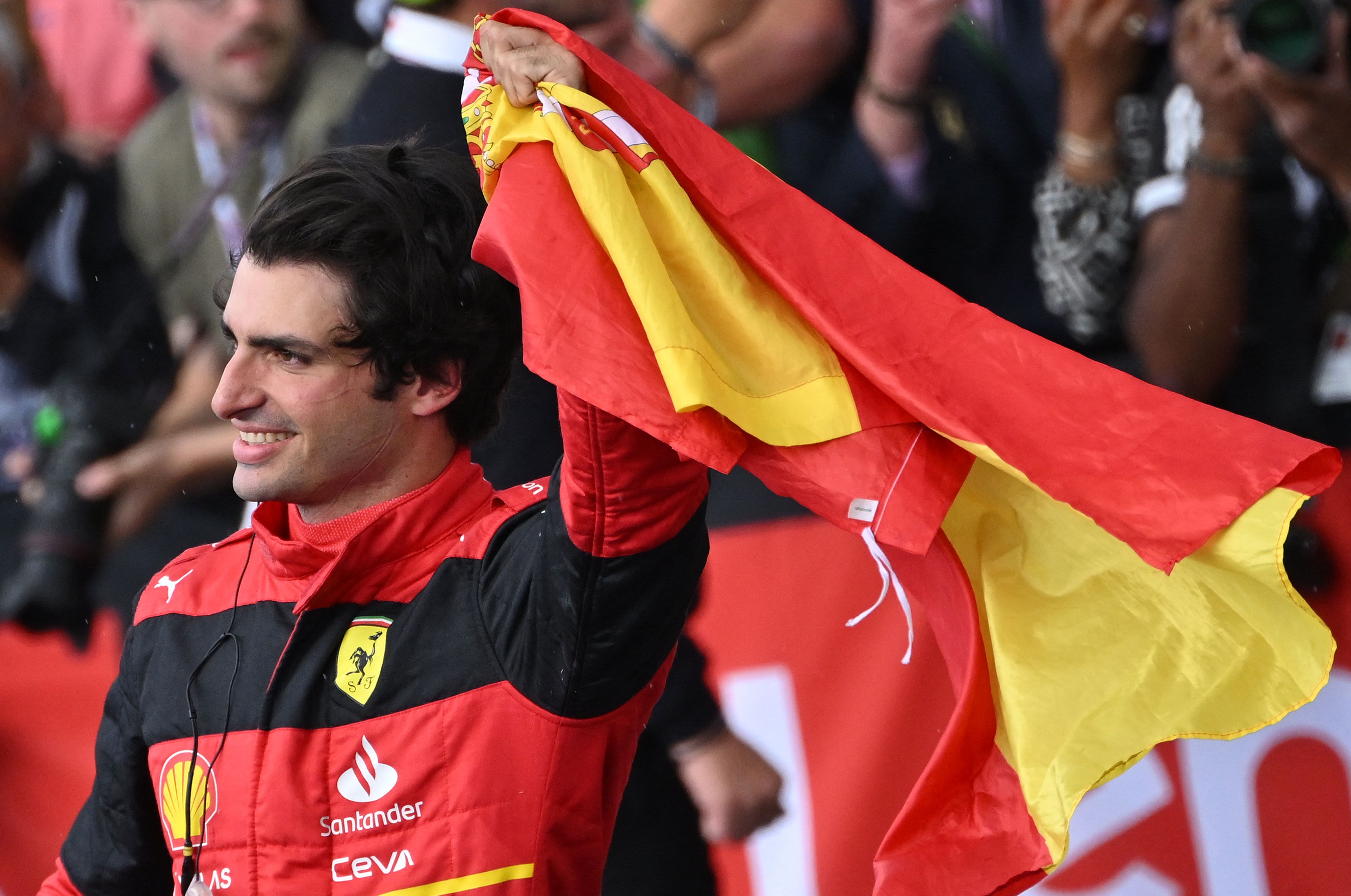 F1, British GP: it's big celebration for Ferrari and Carlos Sainz.