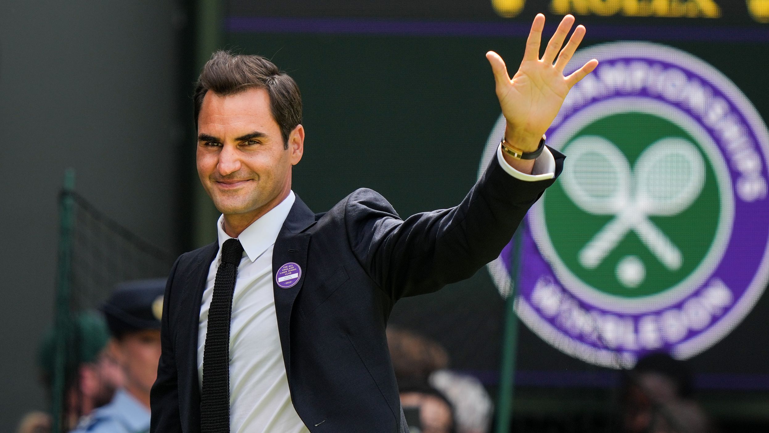 Roger Federer made an appearance at the Centre Court Centenary Celebration.