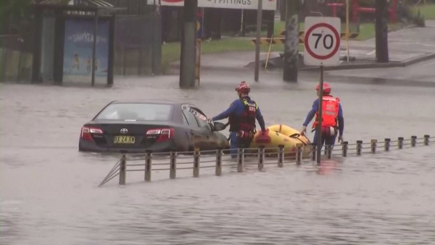 screengrab sydney road flooded