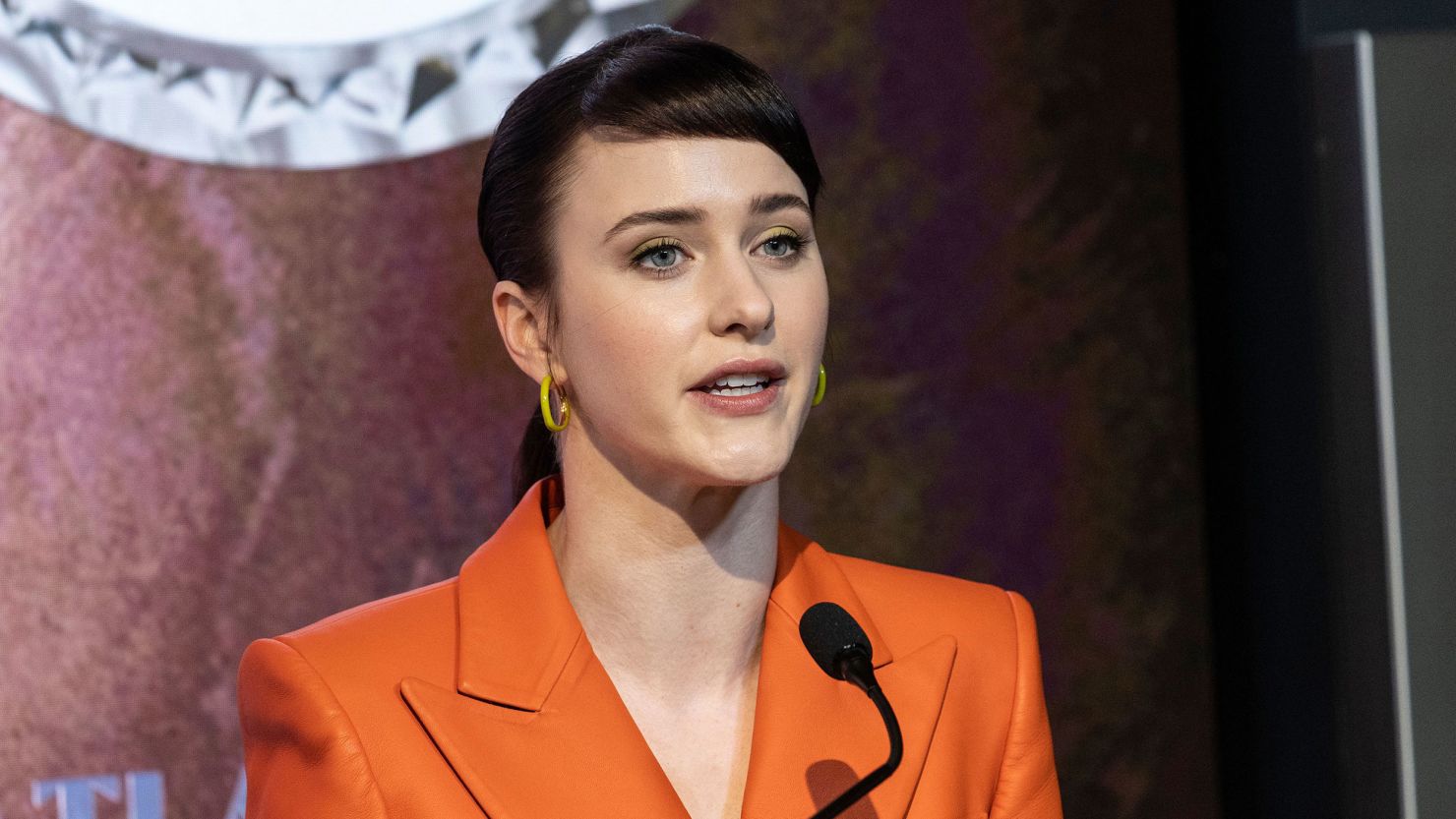 Rachel Brosnahan, here in May, is speaking out about the mass shooting in her hometown on Monday.