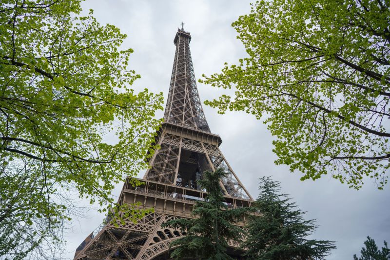 A view of the Eiffel tower in Paris. The Eiffel Tower is a structure built by Alexandre Gustave Eiffel for the Universal Exhibition of 1889 in Paris. This Parisian monument, symbol of France is one of the most visited places in the world. (Photo by Atilano Garcia / SOPA Images/Sipa USA)(Sipa via AP Images)