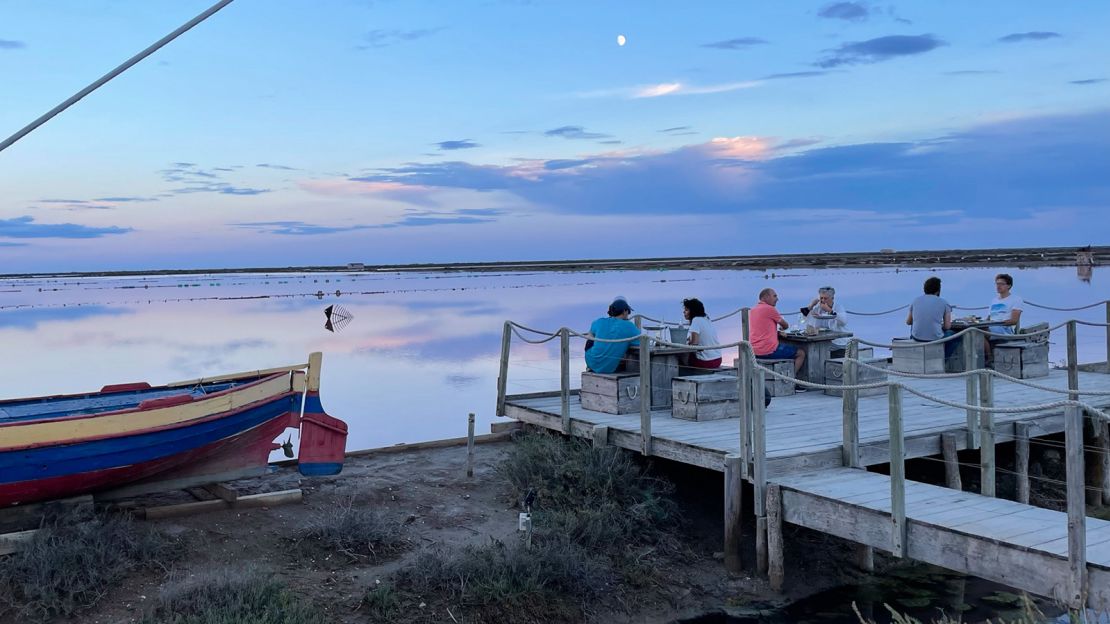 La Cambuse du Saunier, near Gruissan, dishes up fresh seafood at rustic driftwood tables next to the water.