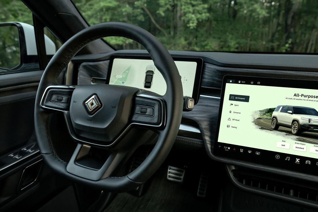 Rivian's interiors rely far too much on touchscreen controls but they do, at least, look nice.