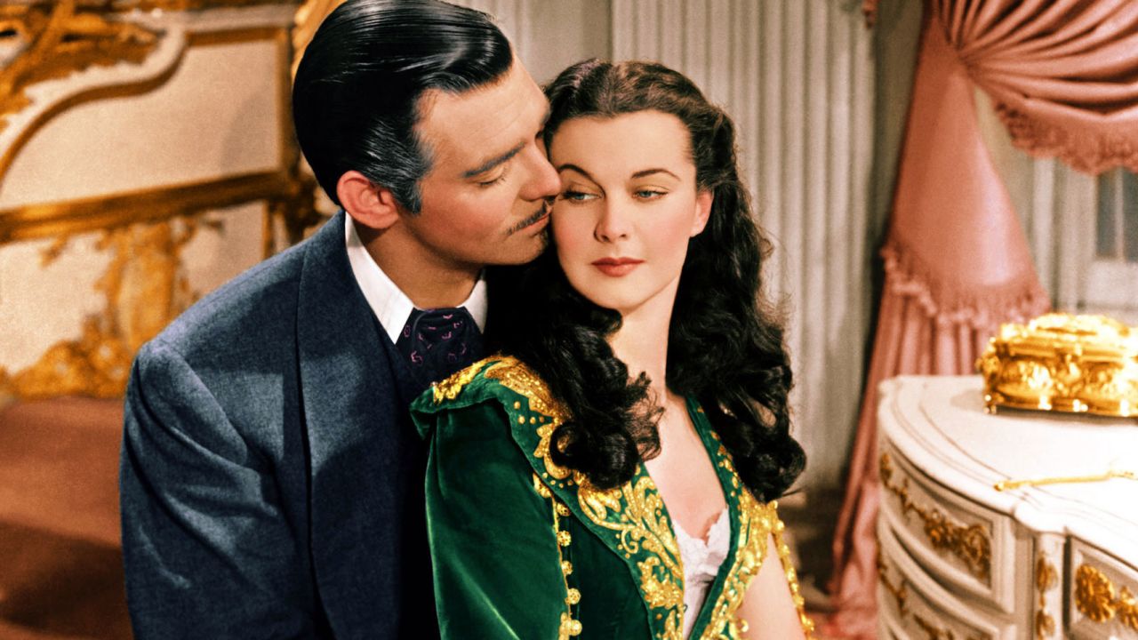Clark Gable and Vivien Leigh in the 1939 film adaptation of "Gone with the Wind"