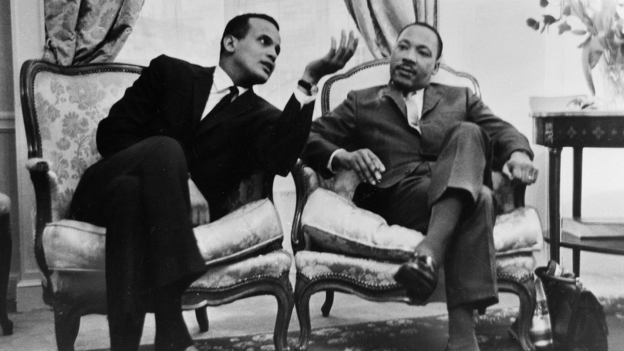 Belafotne pictured with civil rights leader and friend, Martin Luther King Jr.
