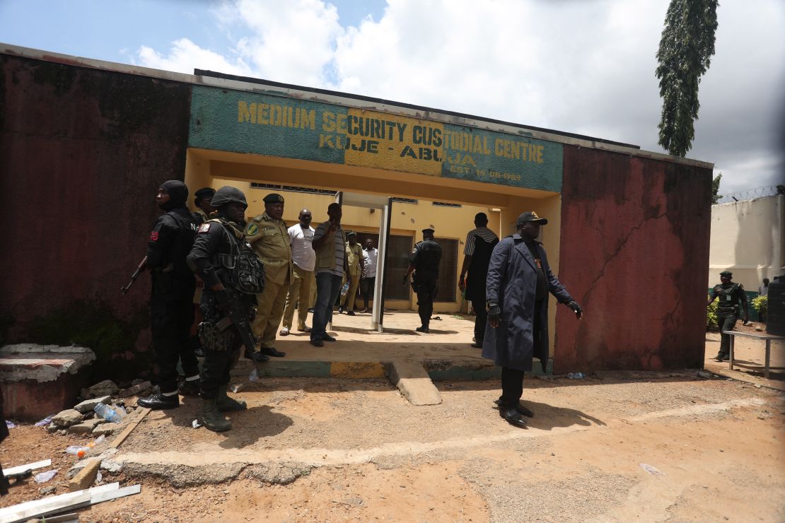 More than 600 inmates had fled but half had been recaptured and a manhunt was continuing, said Shuaib Belgore, permanent secretary at Nigeria's interior ministry.
