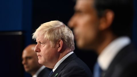 Johnson was rocked by the resignations of Javid (left) and Sunak (right) on Tuesday night.
