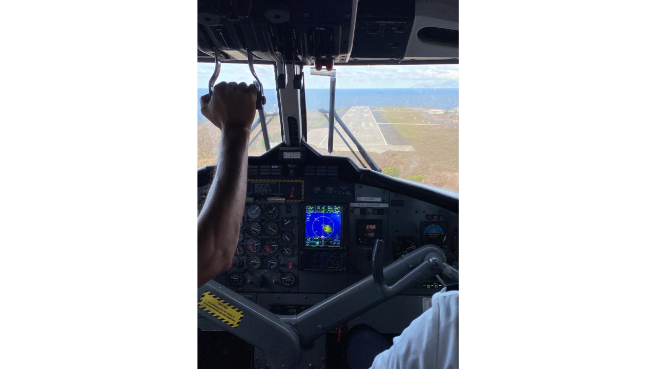 <strong>Keep calm: </strong>"Flying into Saba gets kind of hairy sometimes, but by knowing what to do, we make it look simple and calm," says Captain Robert Hodge. 