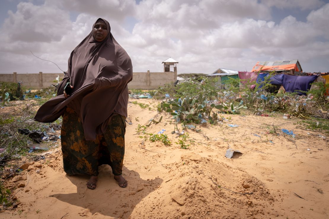 Camp leader Zamzam Mohammed is responsible for helping families, and burying their dead. 