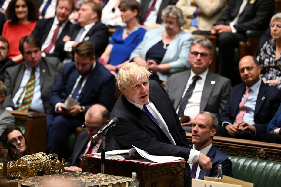 At Prime Minister's Questions on July 6, Johnson said "the job of a Prime Minister in difficult circumstances when he has been handed a colossal mandate is to keep going, and that's what I'm going to do."