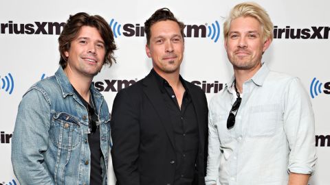 (From left) Zac Hanson, Isaac Hanson and Taylor Hanson of Hanson visit SiriusXM Studios on May 20 in New York City. 