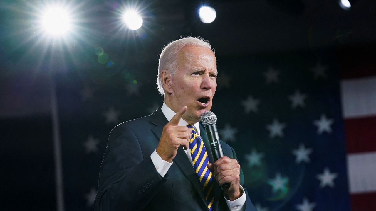 President Joe Biden speaks about his economic agenda during a visit to Cleveland, Ohio, July 6, 2022. 
