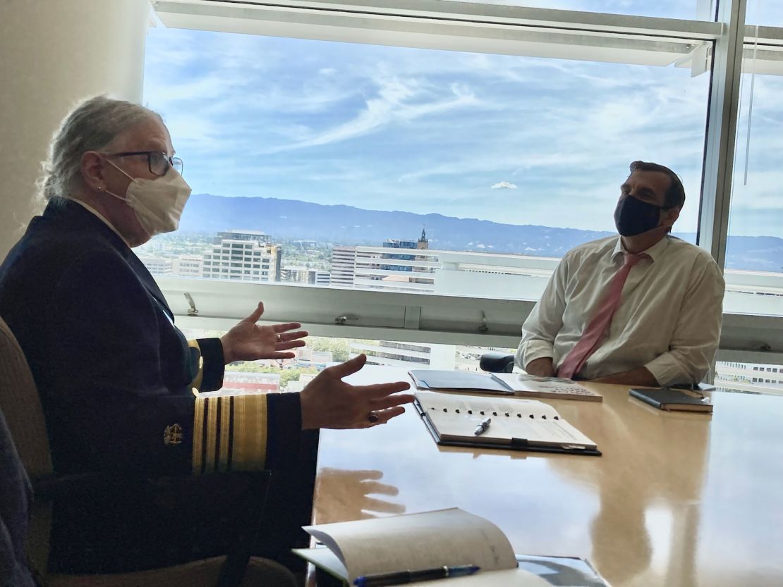 Adm. Rachel Levine, the assistant secretary for health at HHS, left, told CNN the agency cannot respond to the public health threats of the climate crisis without funding and support from Congress.