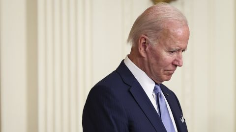 President Joe Biden in seen in the East Room of the White House on July 5, 2022.