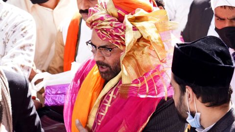 Mukhtar Abbas Naqvi, who has resigned as India's Minister of Minority Affairs, in Rajasthan on February 6. 