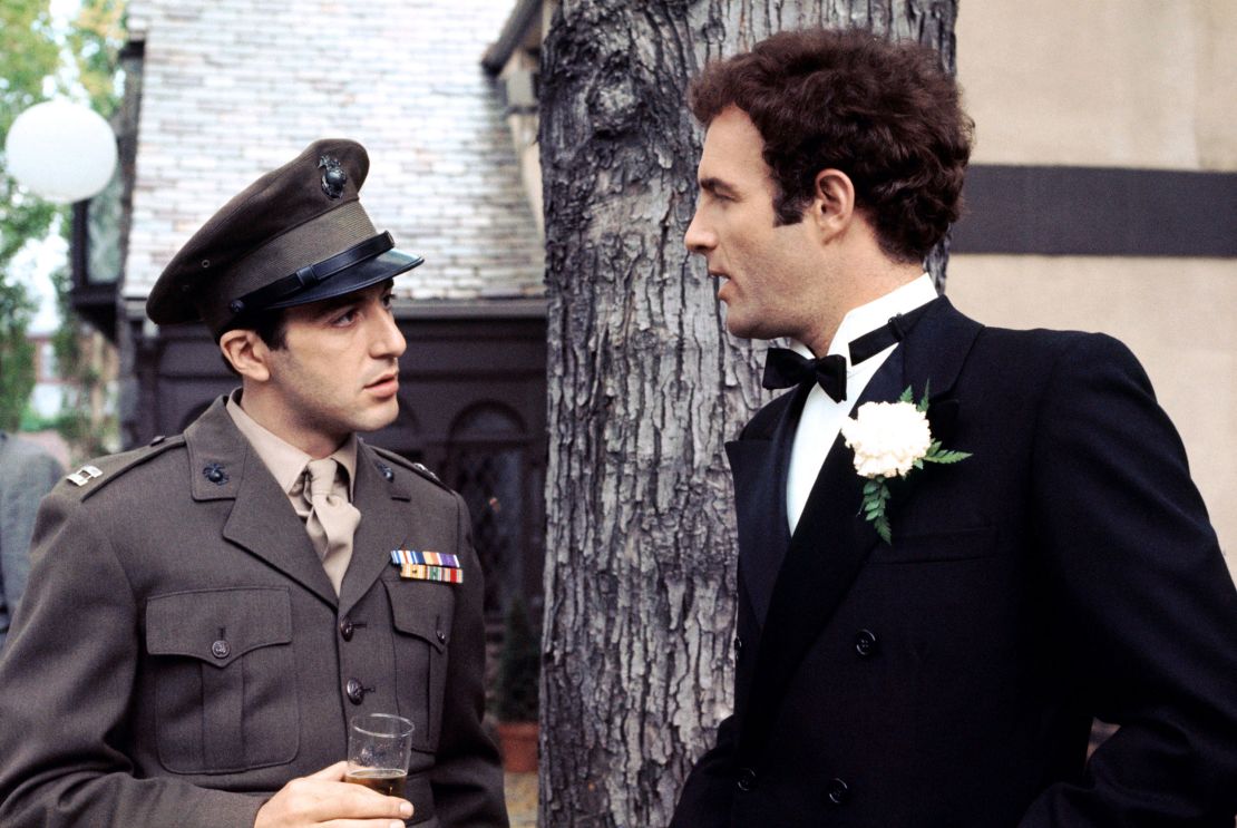 Caan, right, with co-star Al Pacino in "The Godfather."