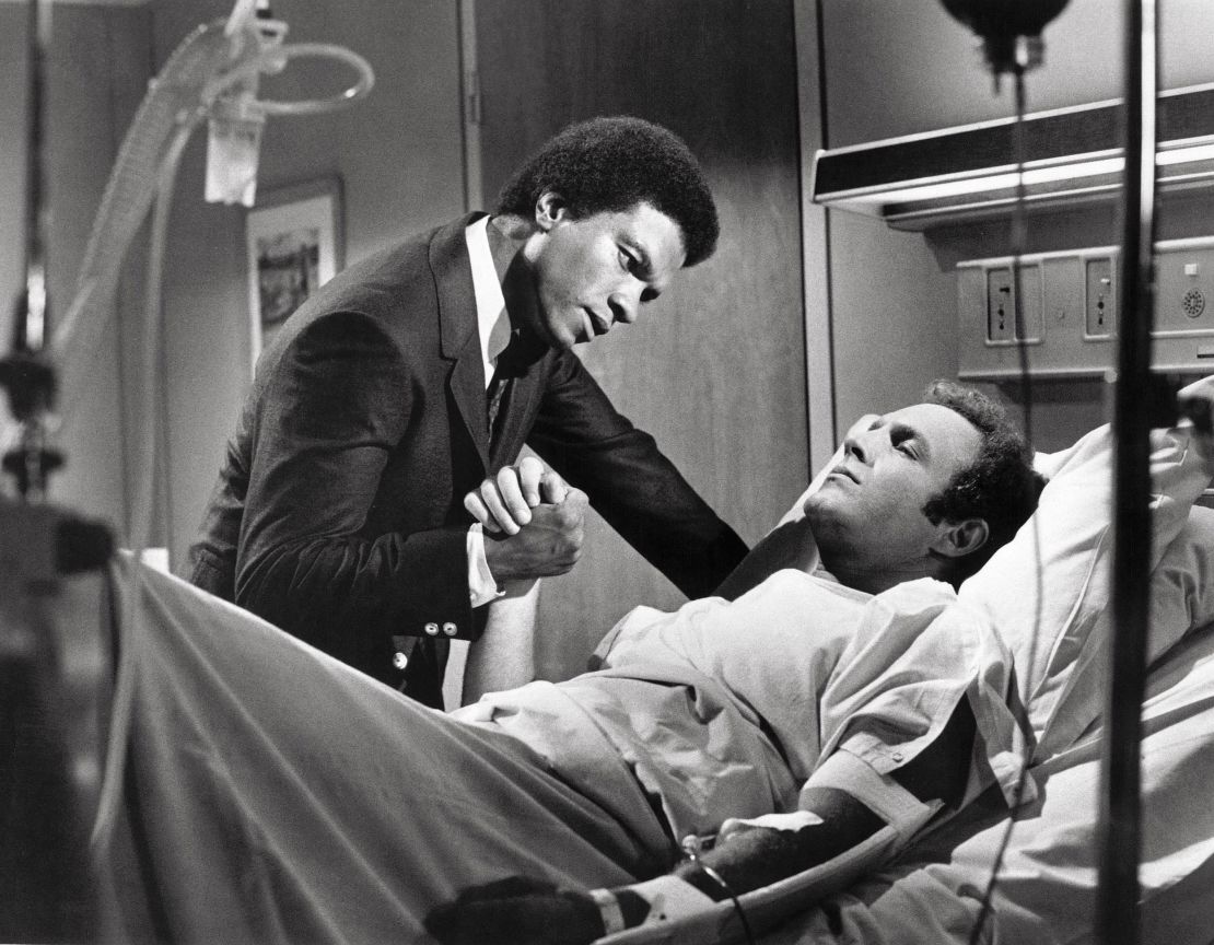 Caan with Billy Dee Williams in the 1971 tearjerker "Brian's Song."