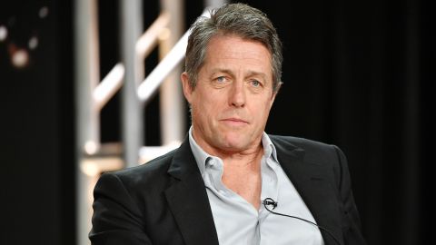 Hugh Grant, seen here at the 2020 Winter TCA Press Tour at The Langham Hotel in Pasadena California on January 15, 2020, had a little fun with the demonstrators outside of Parliment on Thursday. 