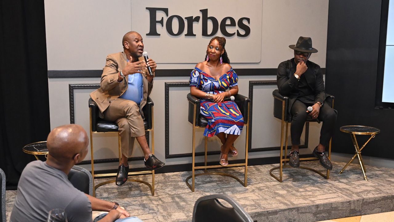 Akintoye Akindele speaks at the launch of his book 'A Love Affair with Failure: When Hitting Bottom Becomes a Launchpad to Success,' jointly written with Olakunle Soriyan.